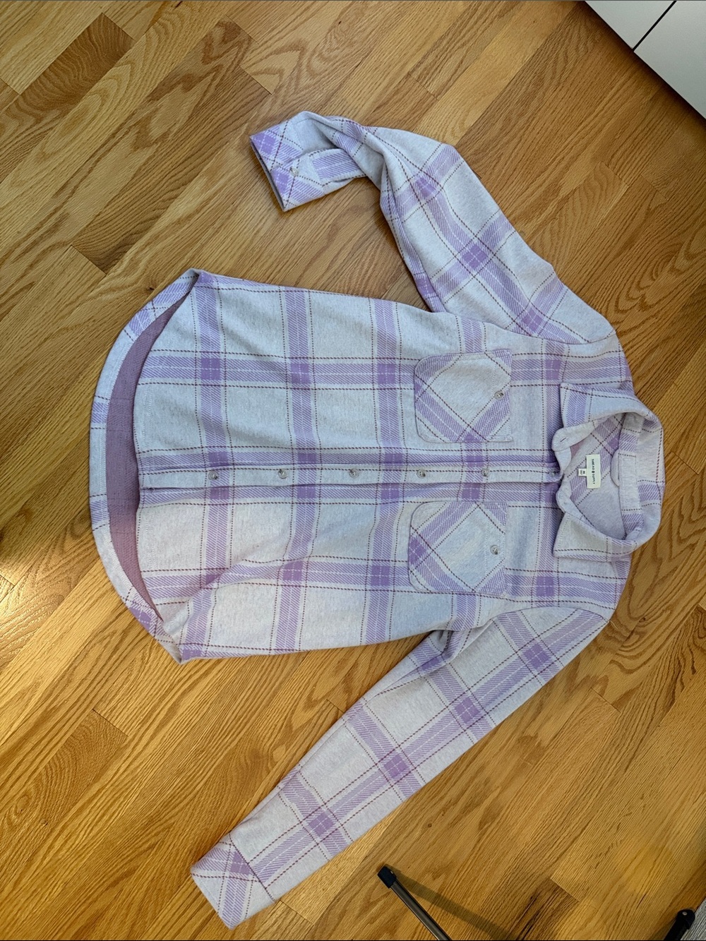 Thread & Supply Lavender Plaid Button-Down Shirt